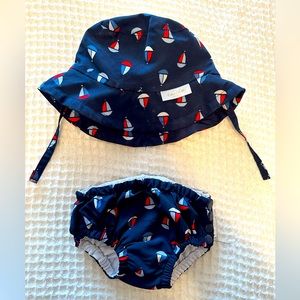 Tahari baby sun hat and swim diaper
